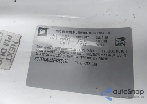 2015 Chevrolet Camaro 1Lt from USA, damaged, VIN 2G1FD3D32F9266129